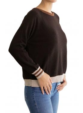 Maglioncino con bordi colorati